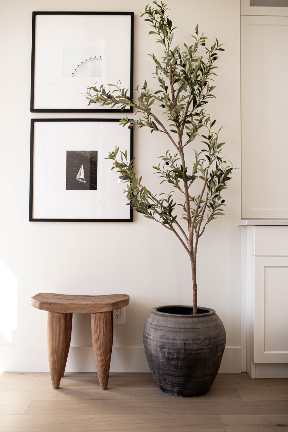 Atelier Black Vintage Olive Tree Pot Vase