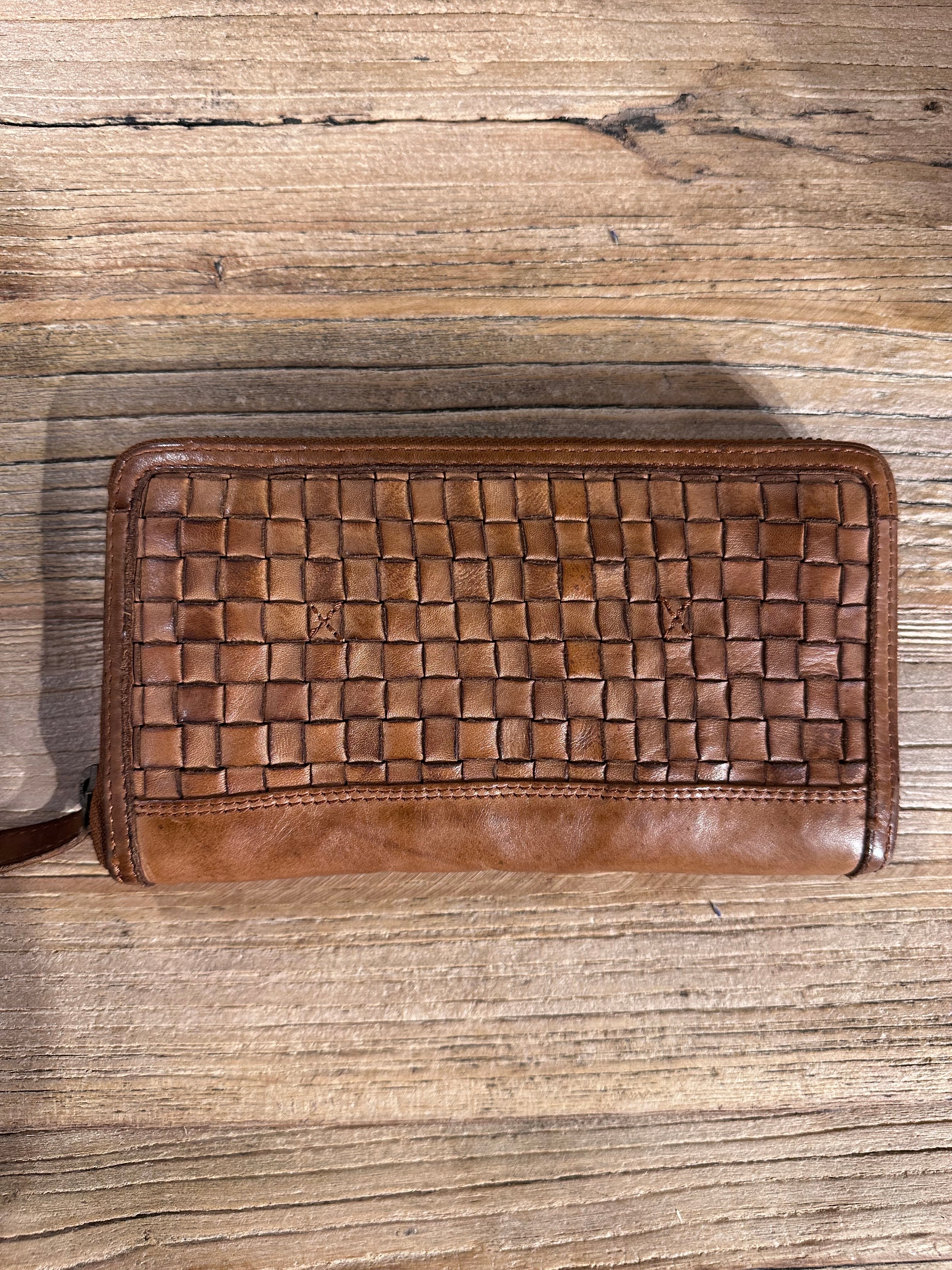 Leather Checkered Design Wallet