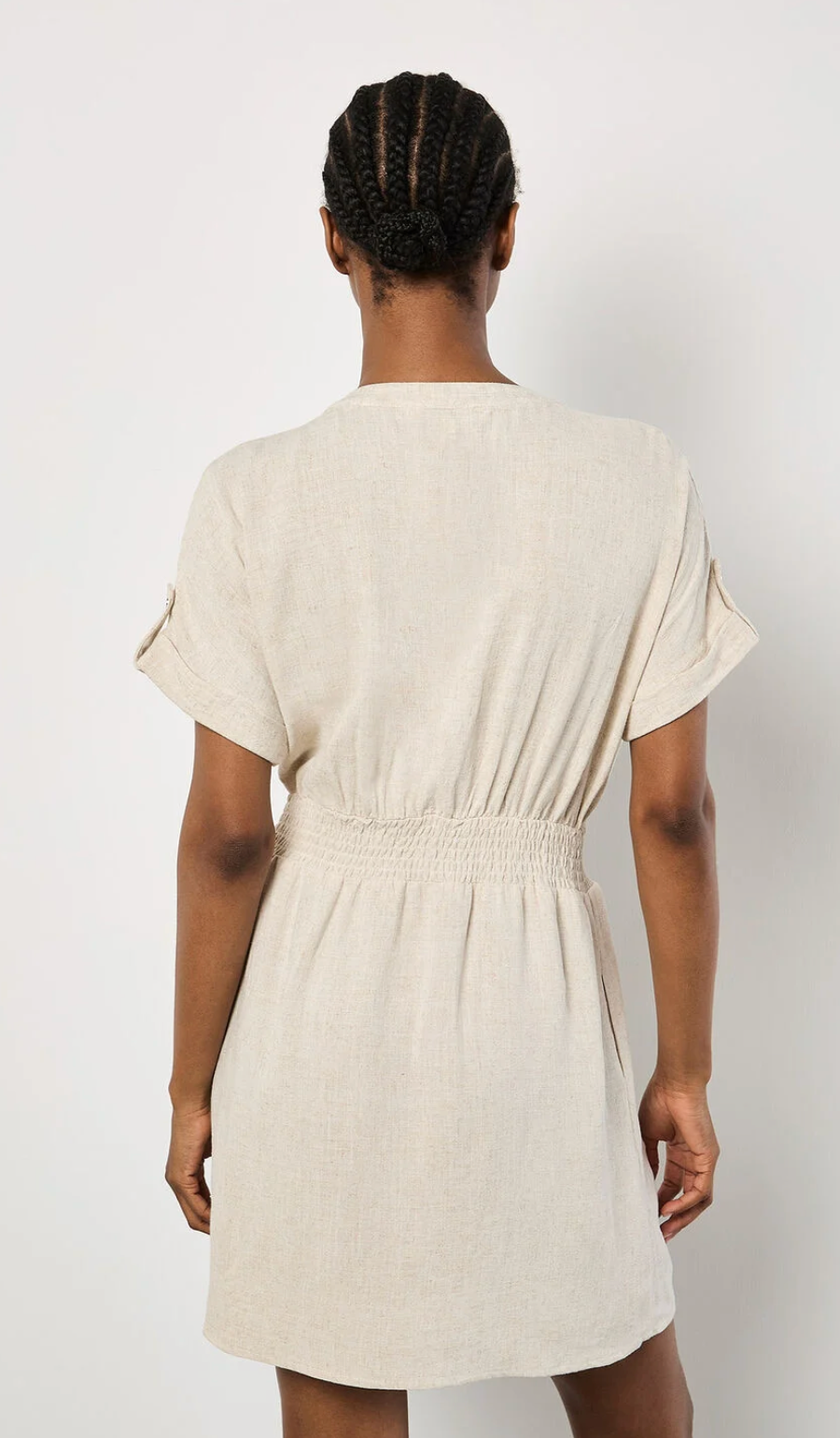 Zip-Down Utility Mini Dress