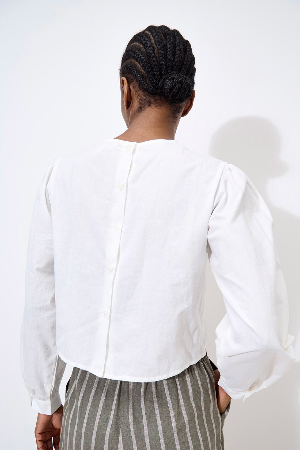 Apricot- Lace Embroidered Cotton Top