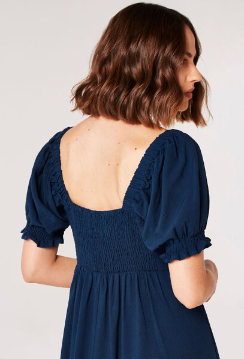 Tie Detail Milkmaid Midaxi Dress