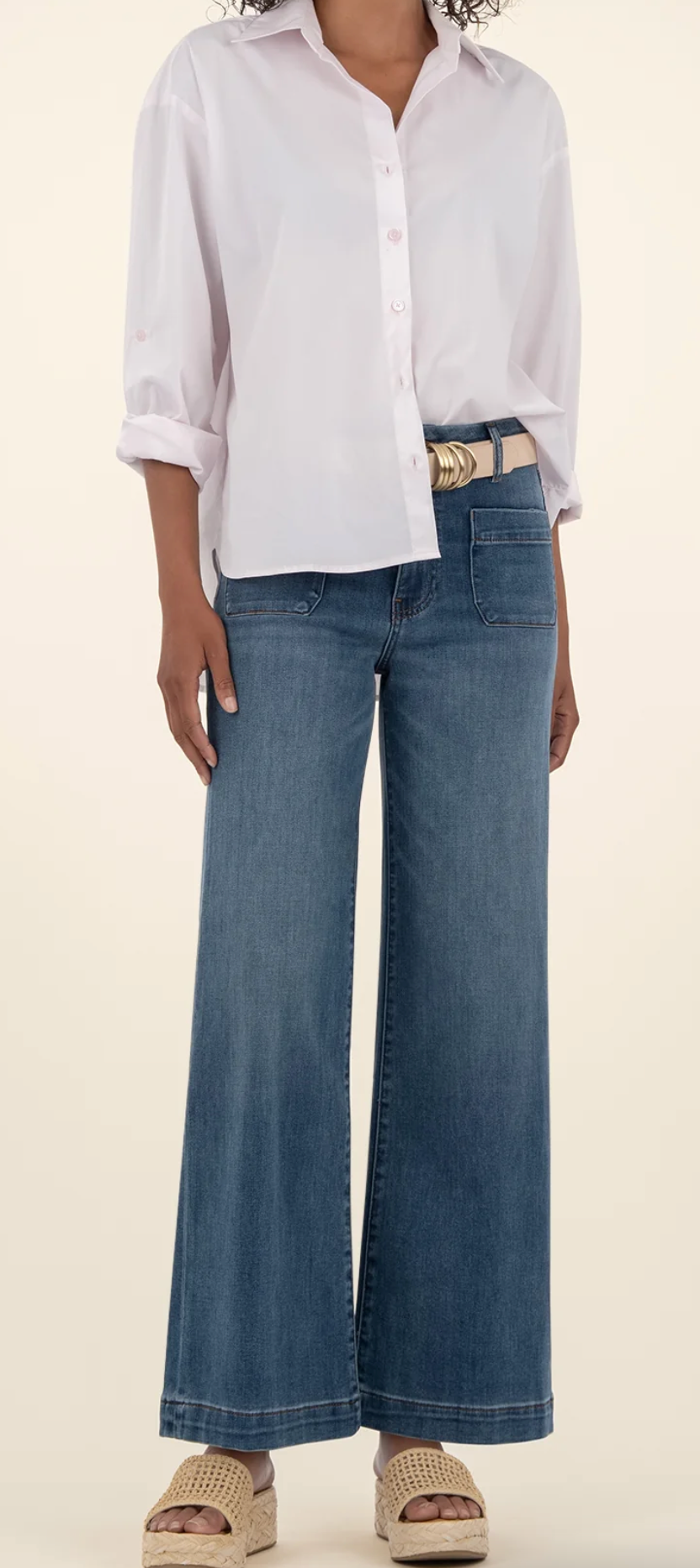 Meg HighRise Wide Leg Patch Pockets