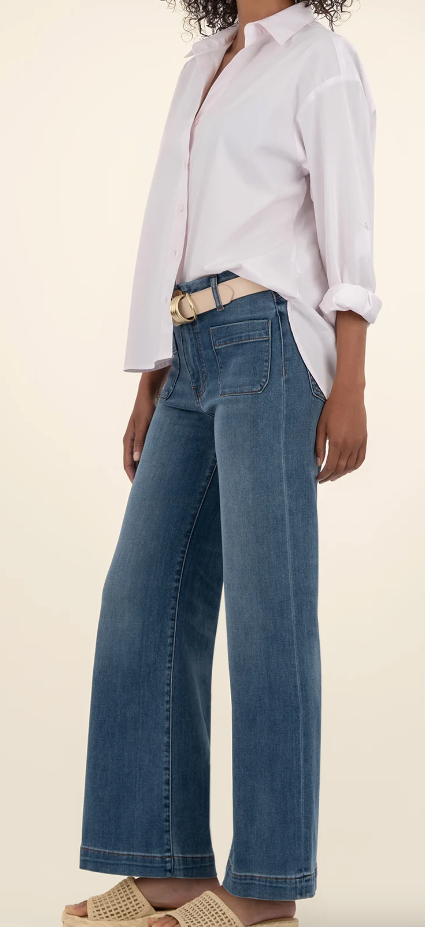 Meg HighRise Wide Leg Patch Pockets