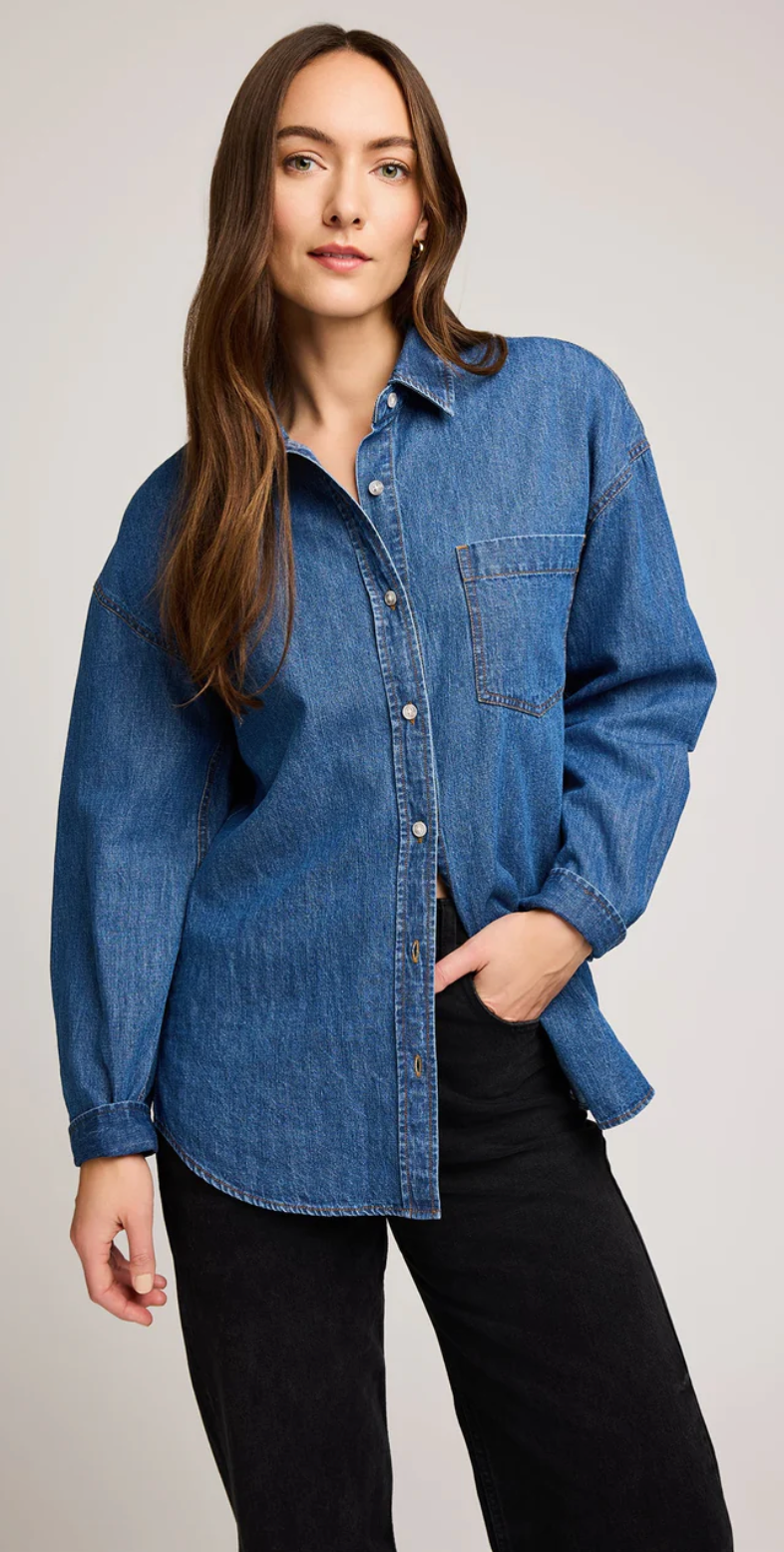 Whitney Denim Button Down Shirt