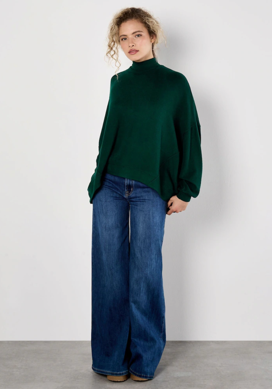 Soft Touch Mock Neck Oversized