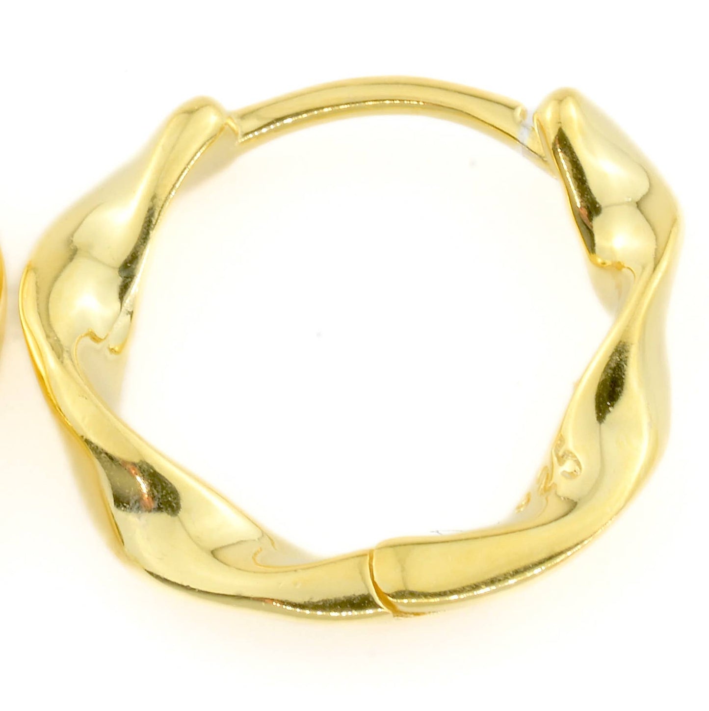 Silver Twisted Hoops - 925 Silver Twisted Huggie Earrings