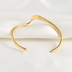 Sculptural Gold Cuff - Tarnish-free Twist Cuff Bracelet