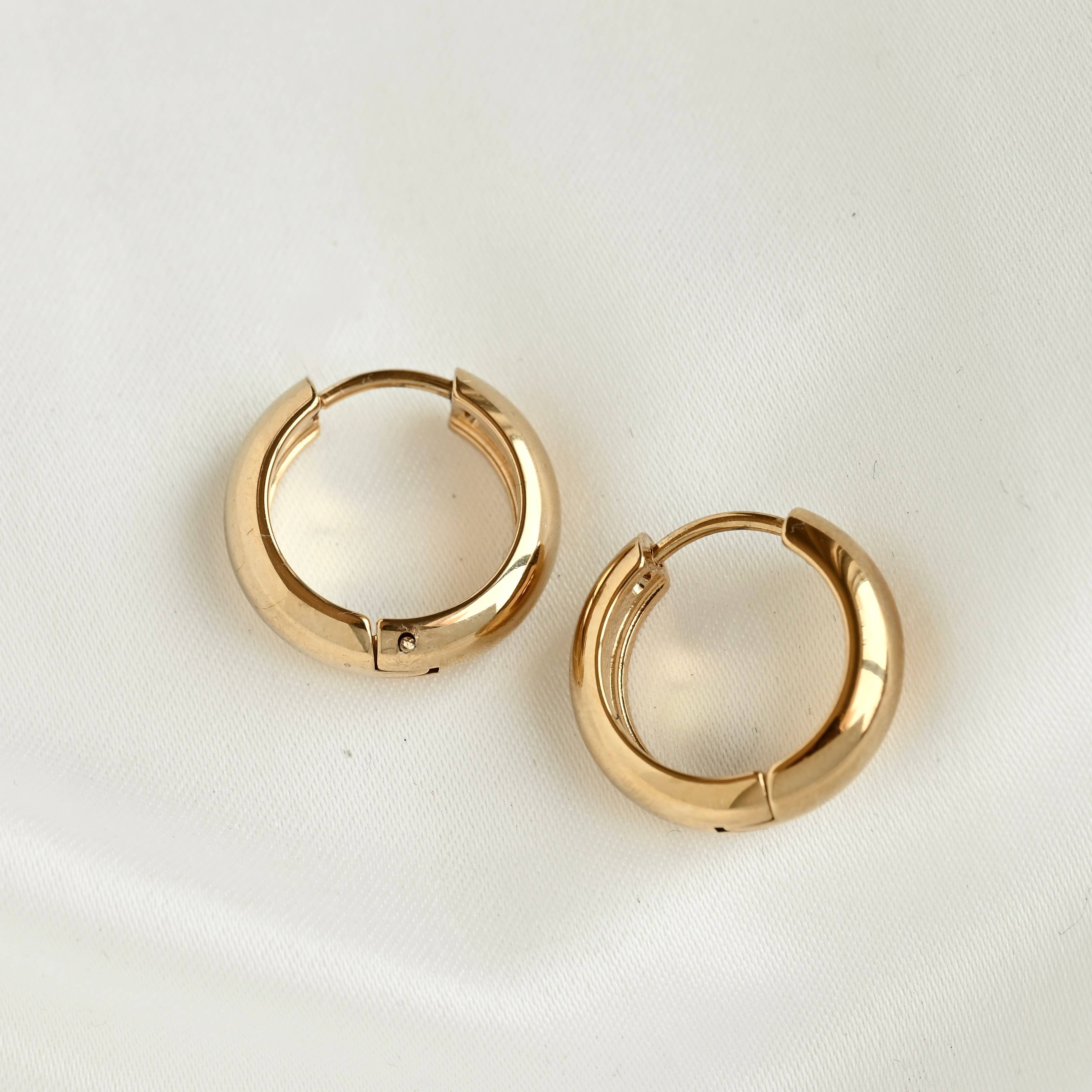 Medium Bold Hoops - Waterproof Lightweight Hoop Earrings