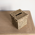 Luxe B Co- Woven Seagrass Tissue Box Cover