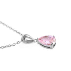 Blueyejewelry - Pear CZ Necklace - Tear Drop Diamond Birthstone Pendant