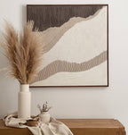 Abstract Framed Plastered Canvas