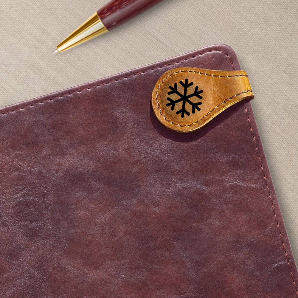 Leather Magnetic Bookmark, Handmade Leather Book mark
