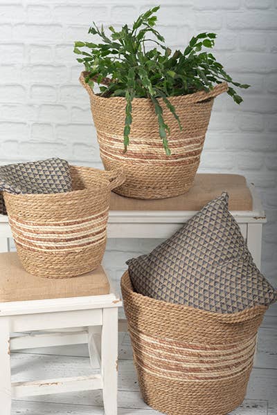 Baskets With Handles, ( Set of 3 ) (In Store Purchase Only)