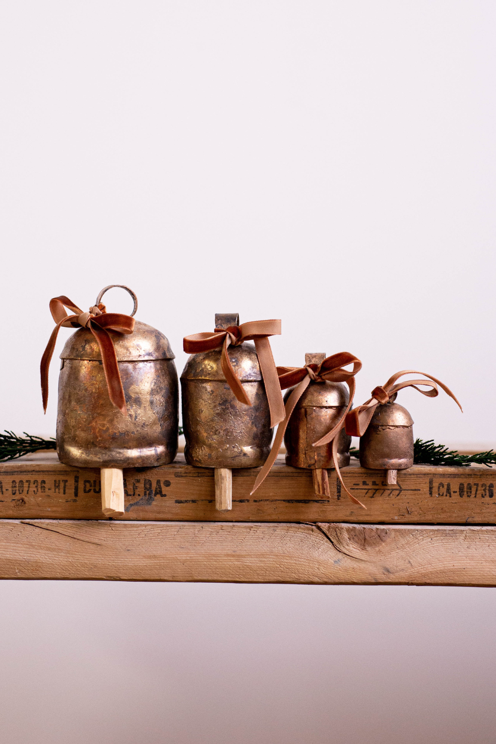 Vintage Inspired Iron Bells Christmas Decor