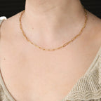 Paperclip Chain Necklace - Dainty Link Chain Necklace