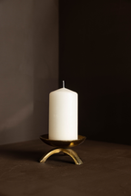 Luxe B Co- Brass Inspired Tripod Pillar Candle Holder