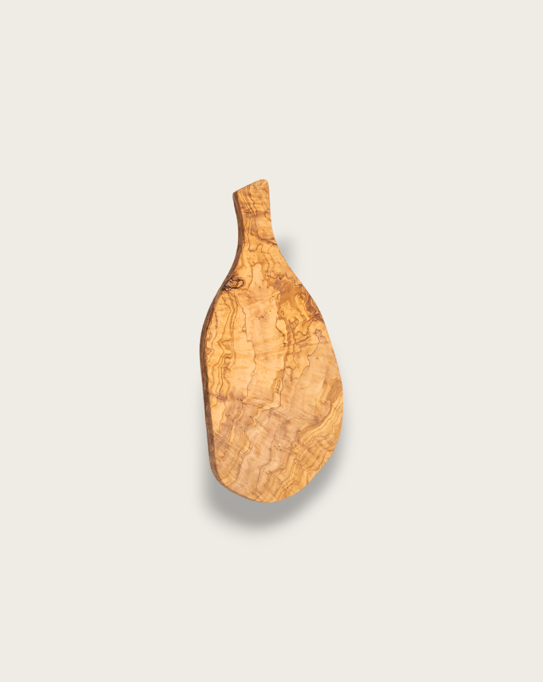 Olive Wood Cheese Board | Organic Shape with Handle