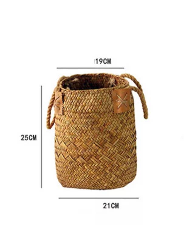 Seagrass woven boho storage flower basket (large)