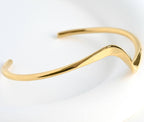 Sculptural Gold Cuff - Tarnish-free Twist Cuff Bracelet