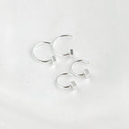 Silver Rectangle Hoops - 925 Silver Geometric Earrings