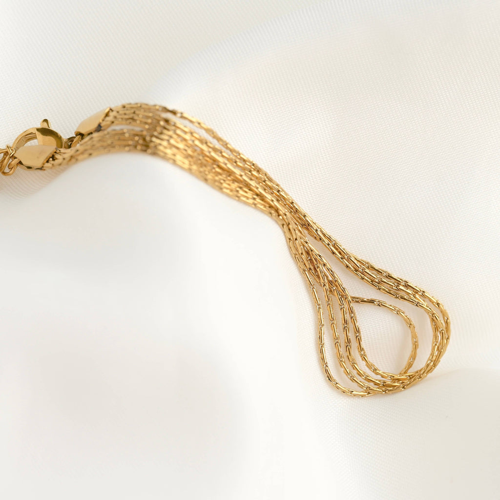 Layered Chain Bracelet - Shimmering 4-layered Bracelet