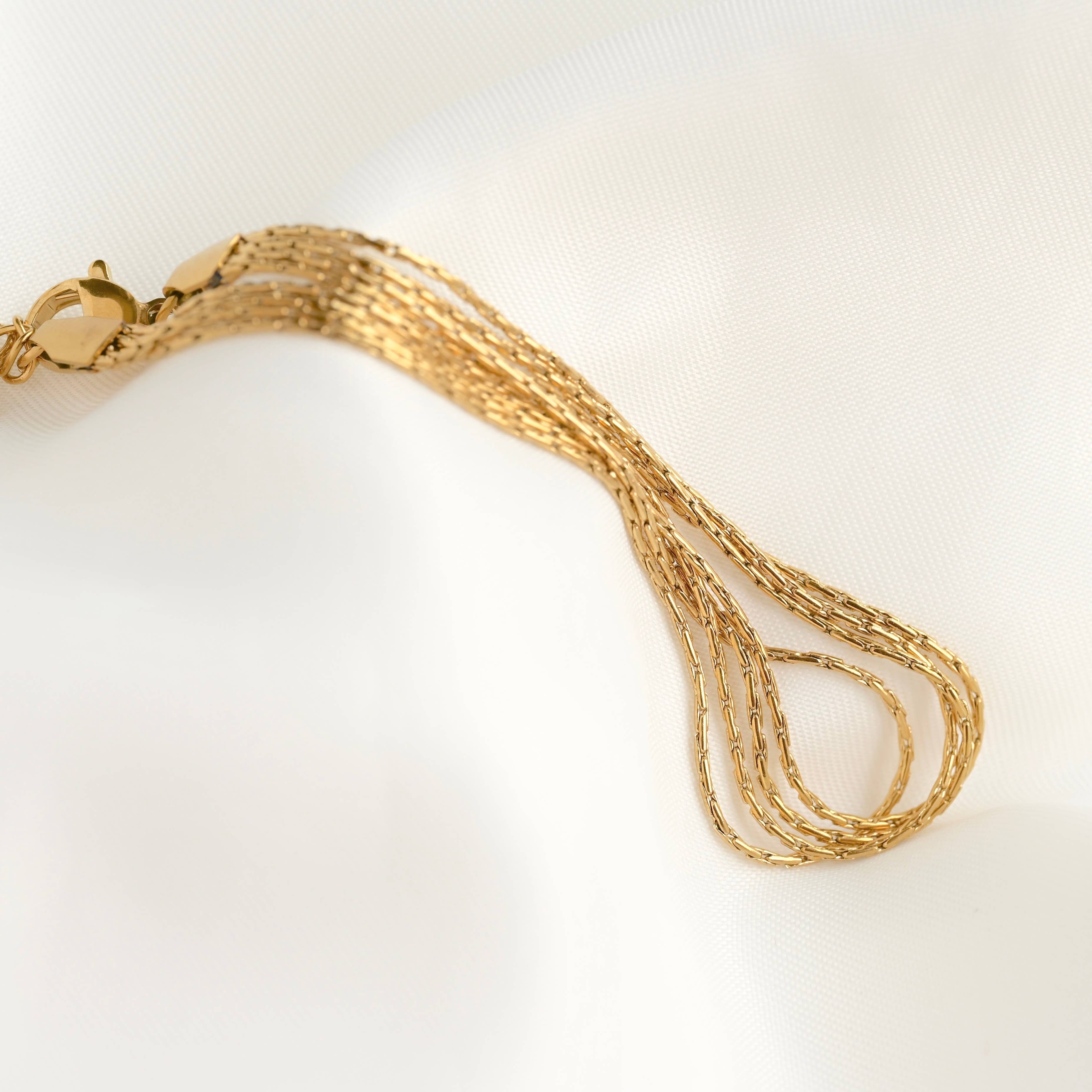 Layered Chain Bracelet - Shimmering 4-layered Bracelet