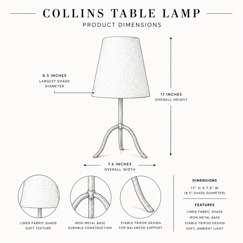 Luxe B Co Cananda - Collins Table Lamp