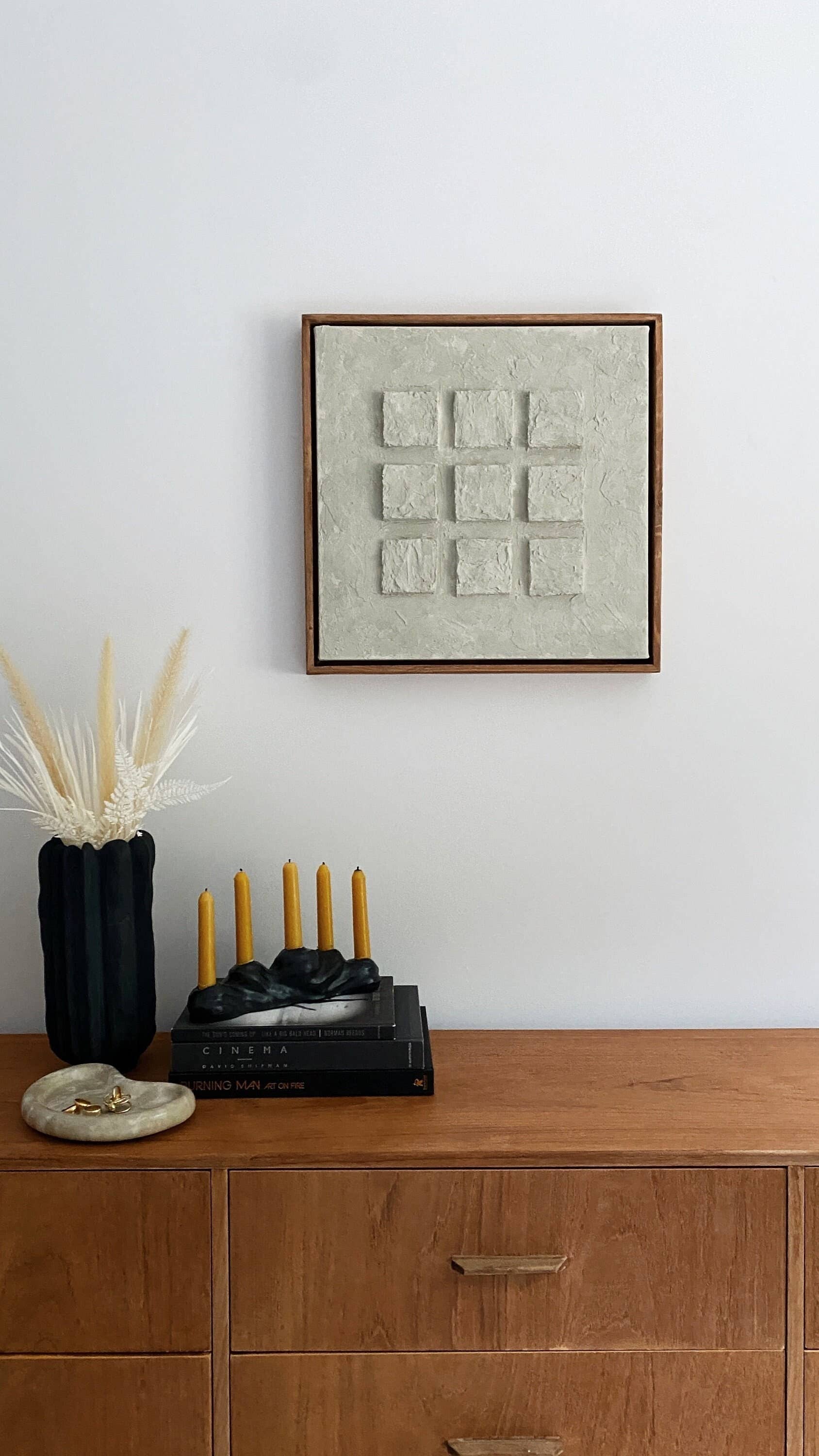 Textured plaster canvas with frame ( has to be pre-ordered )