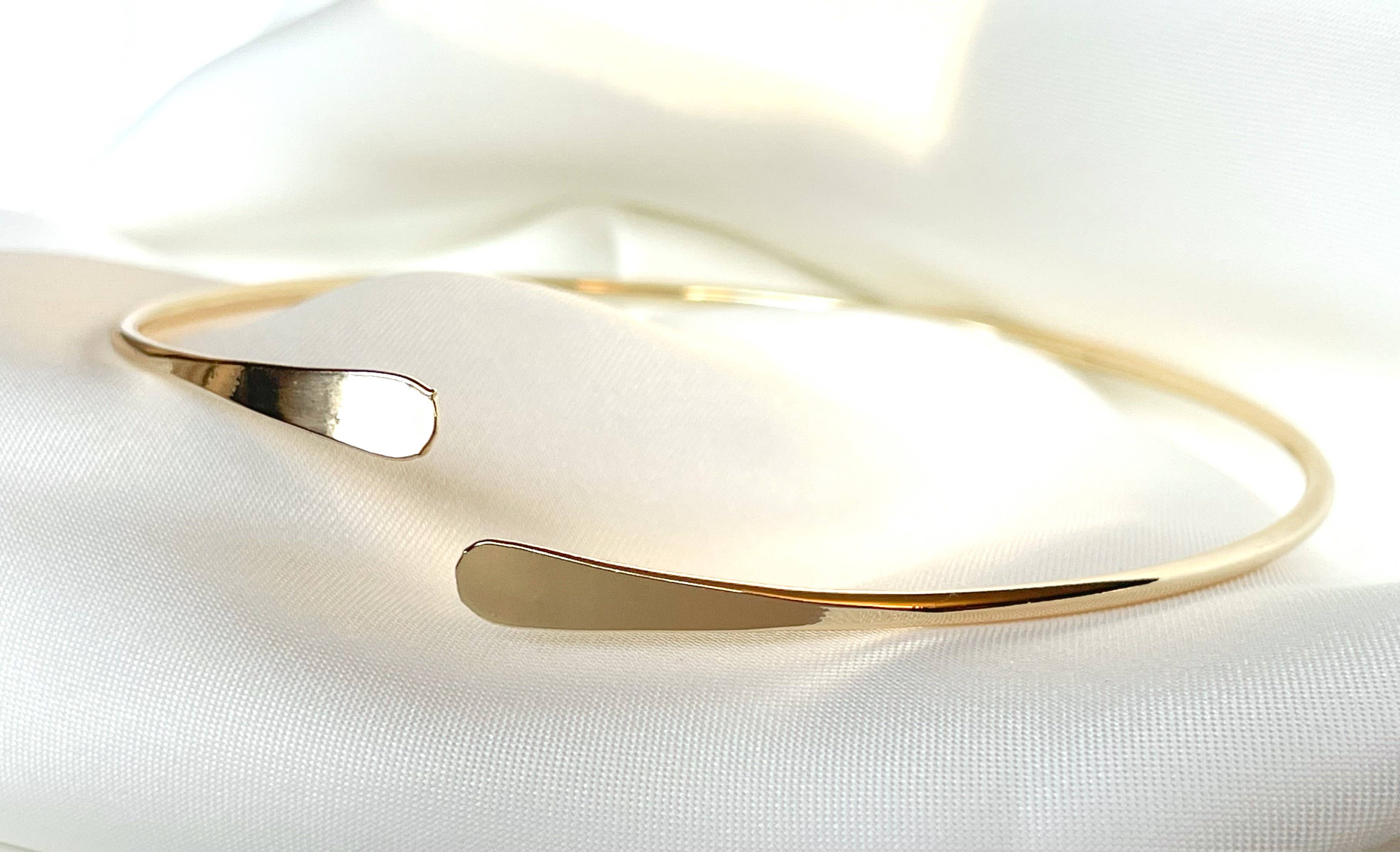 Gold Forearm Cuff - Open Arm Band - Upper Arm Cuff