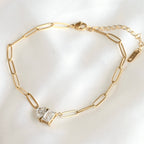 Blueyejewelry - Toi et Moi Necklace - Pear and Radiant Cut Diamond Necklace