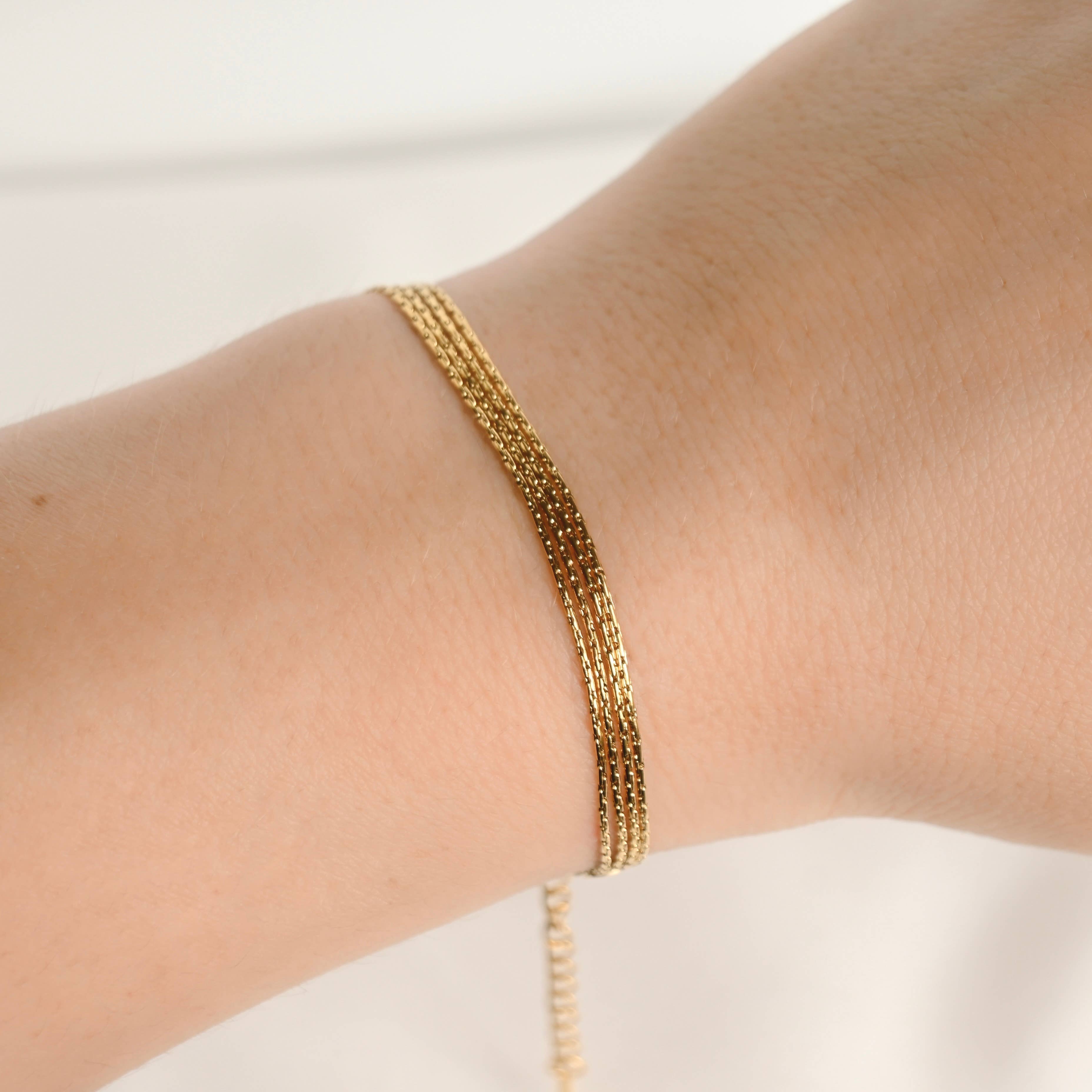 Layered Chain Bracelet - Shimmering 4-layered Bracelet