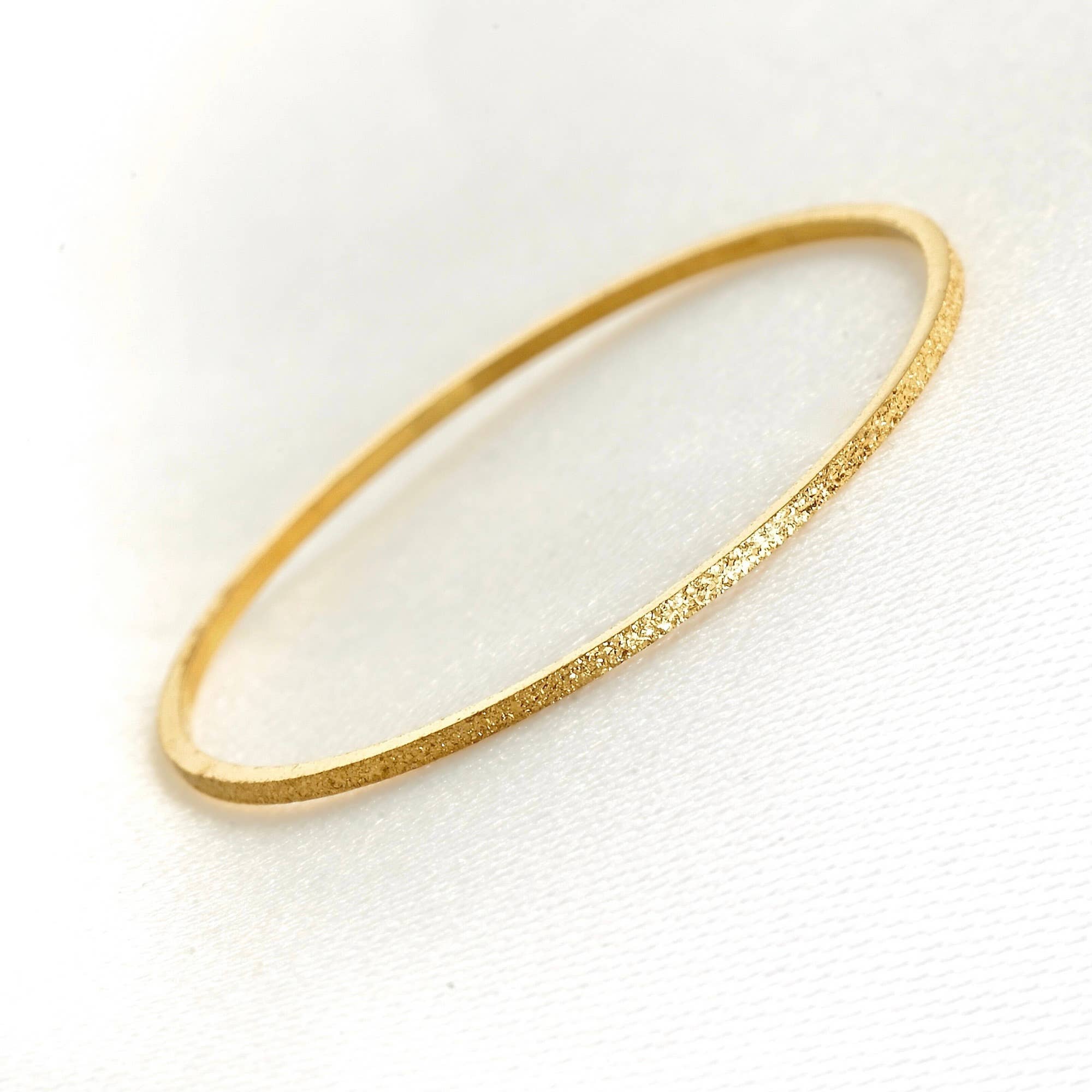 Blueyejewelry - Ultra Thin Gold Stardust Ring - Stainless Steel Sparkle Band