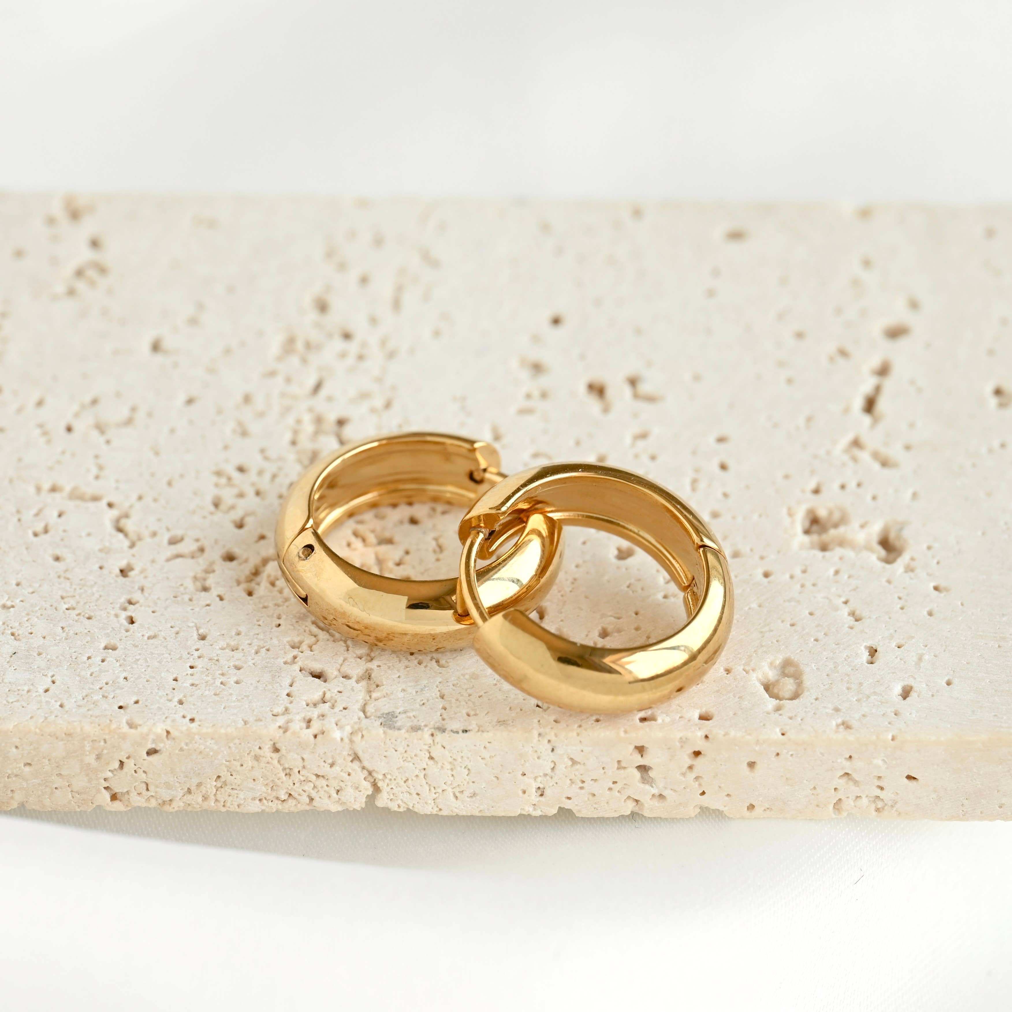 Medium Bold Hoops - Waterproof Lightweight Hoop Earrings