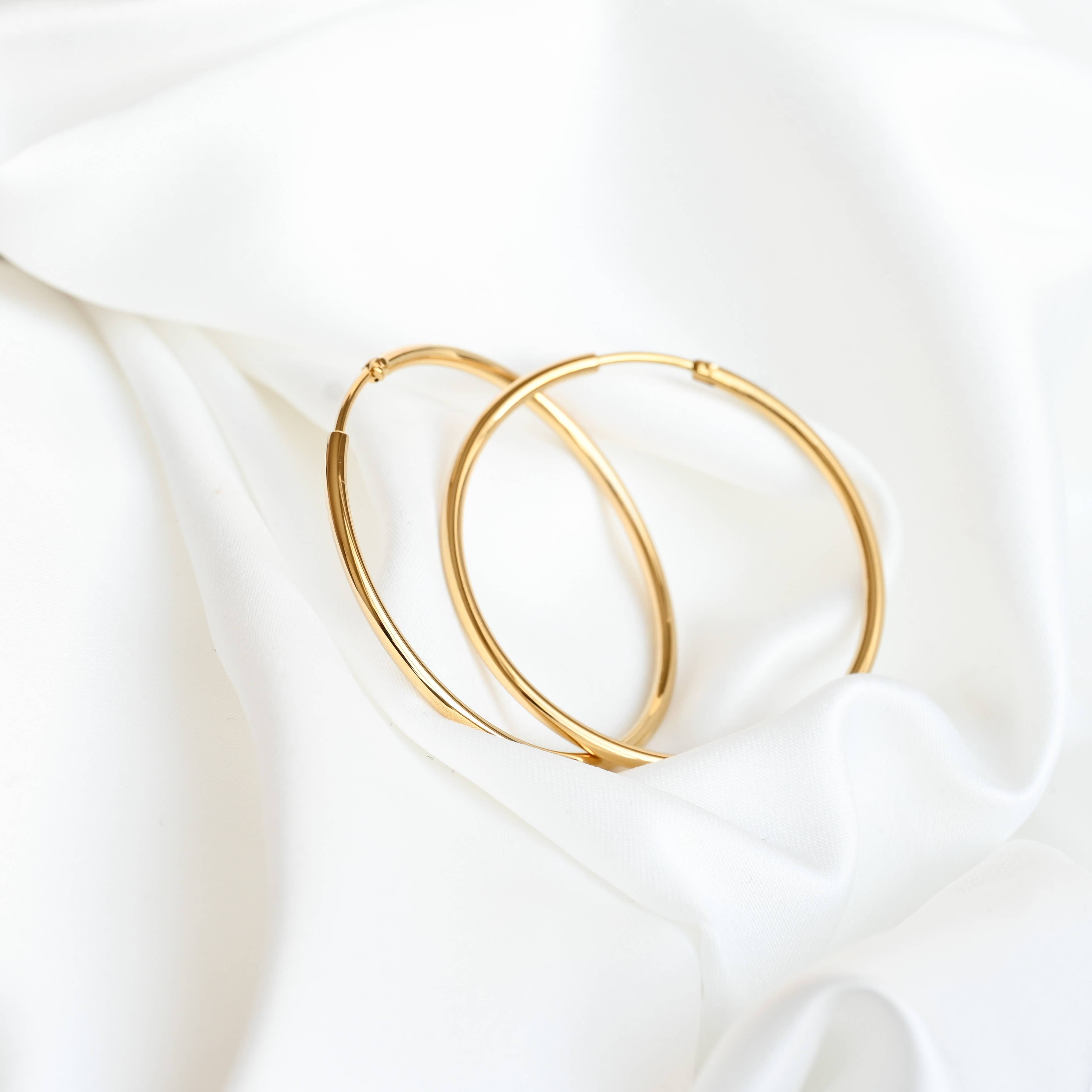 Endless Hoop Earrings - Infinity Hoops - Continuous Hoops