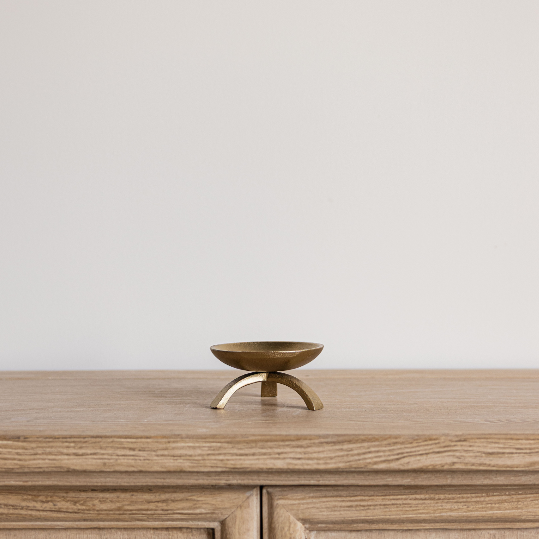 Luxe B Co- Brass Inspired Tripod Pillar Candle Holder