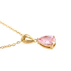 Blueyejewelry - Pear CZ Necklace - Tear Drop Diamond Birthstone Pendant