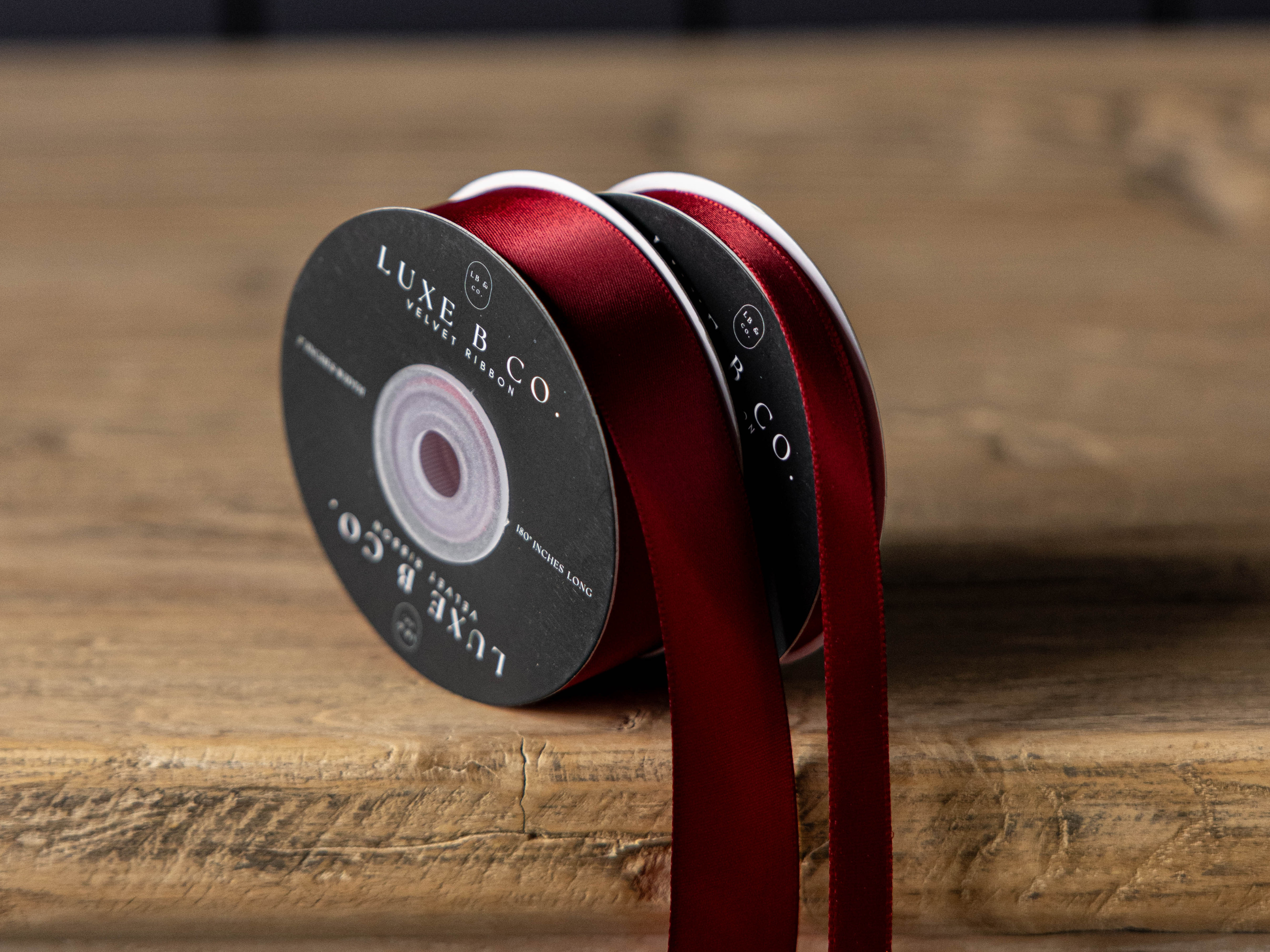 Ribbon Garnet Satin Holiday Decor
