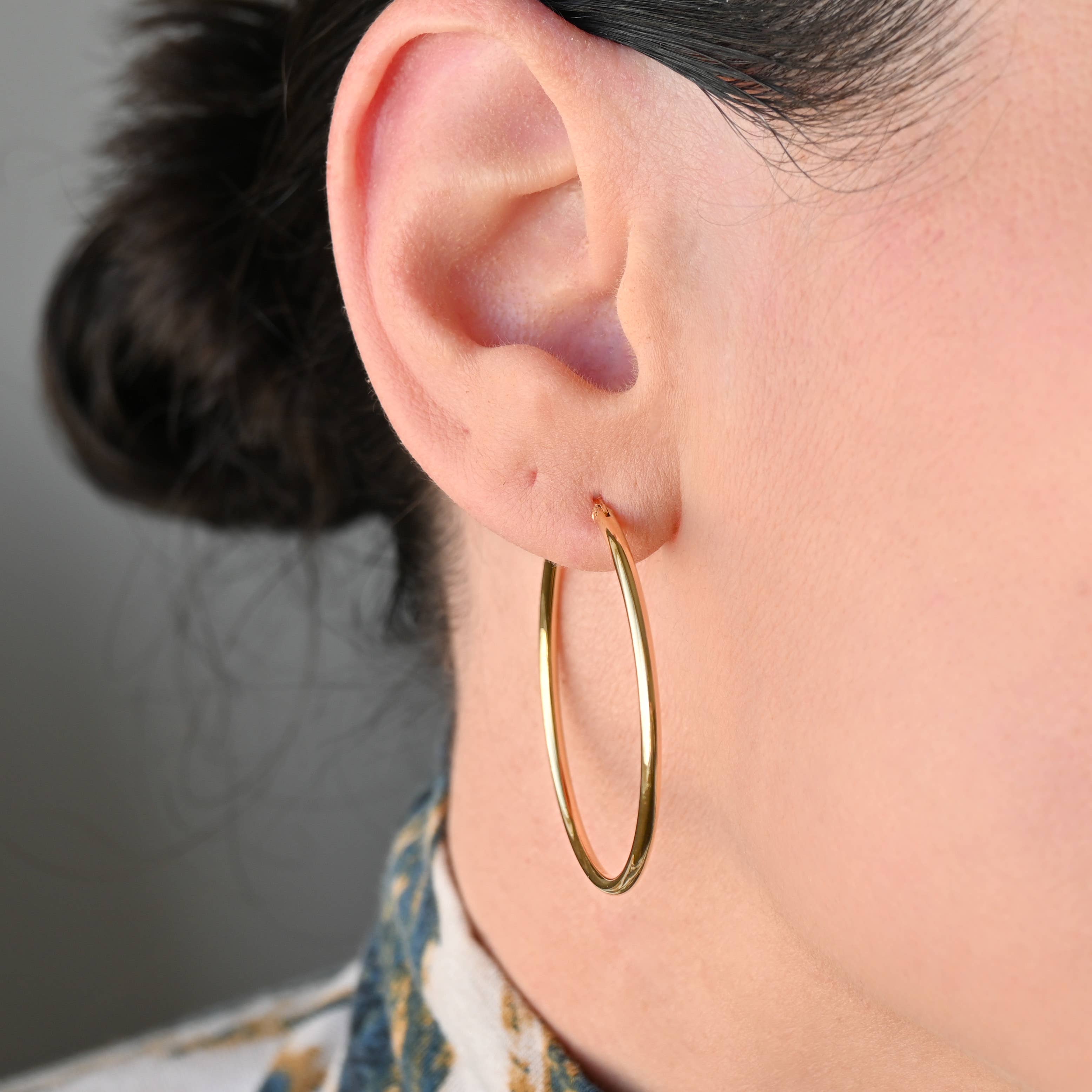 Endless Hoop Earrings - Infinity Hoops - Continuous Hoops