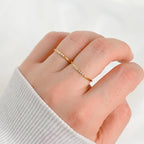 Thin Pave CZ Ring - Slim Stacker Ring - Pave Diamond Band