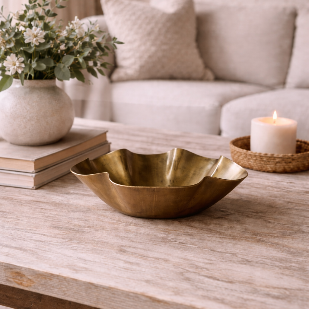Luxe B Co - Oversized Aluminum Wavy Bowl