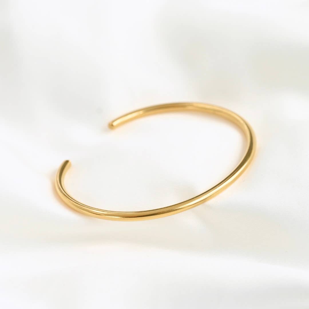 Slim Claw Bracelet - Thin Cuff Bracelet - Plain Open Bangle