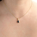 Blueyejewelry - Pear CZ Necklace - Tear Drop Diamond Birthstone Pendant