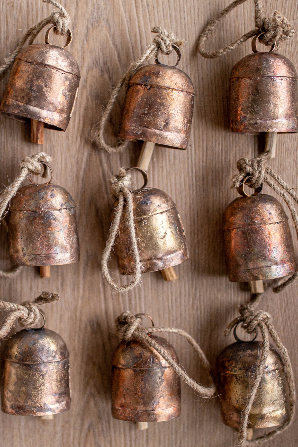 Vintage Inspired Iron Bells Christmas Decor