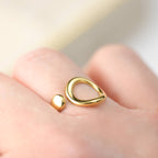 Open Circle Ring - Tarnish Free Adjustable Circle Ring