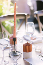 Ribbed Pillar Candles