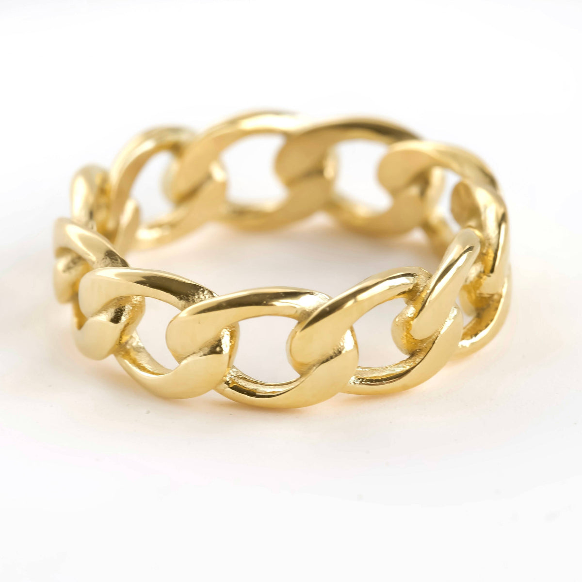 Blueyejewelry - Minimalist Gold Stacking Rings - Curb Link