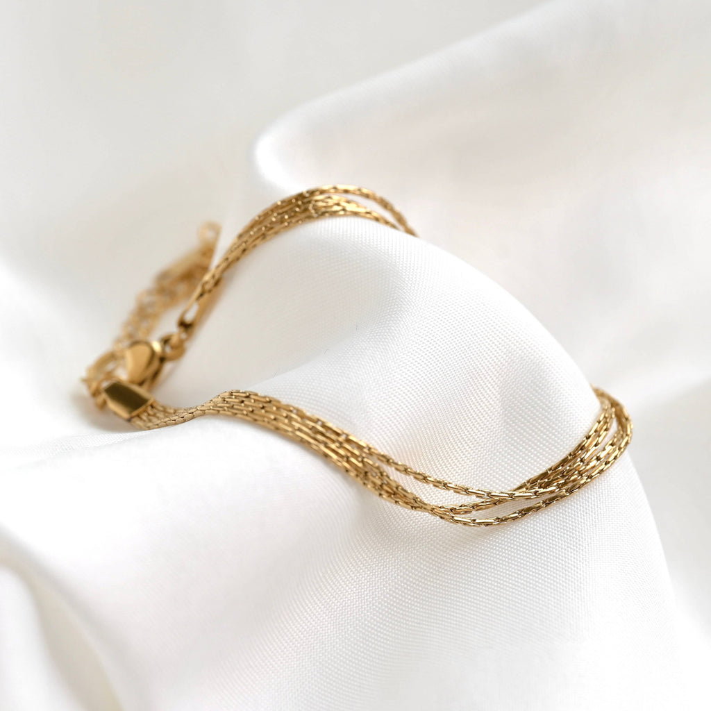 Layered Chain Bracelet - Shimmering 4-layered Bracelet