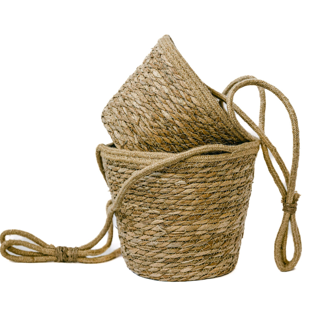 Rush Basket With Long Rope, Set 2 (In Store Purchase Only)