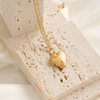 Blueyejewelry - Heart Locket Necklace - Vintage Style Locket Heart Pendant
