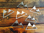 Rustic Metal Mountain Christmas Ornament
